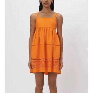 Simkhai Klementine Sleeveless Mini Dress Tangelo Size 10